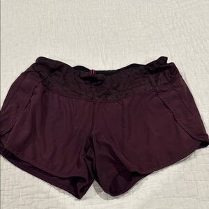 Lulu Lemon speed up shirt size 6 maroon, black, hot pink